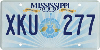MS license plate XKU277