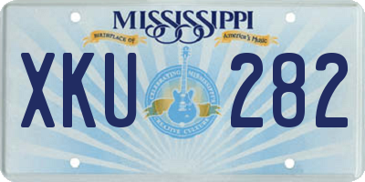 MS license plate XKU282