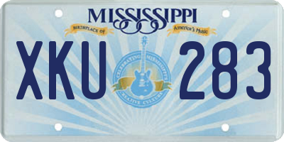 MS license plate XKU283