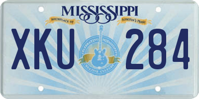 MS license plate XKU284