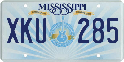 MS license plate XKU285