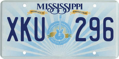 MS license plate XKU296
