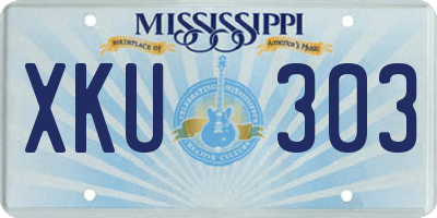 MS license plate XKU303