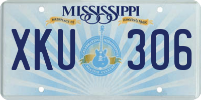 MS license plate XKU306