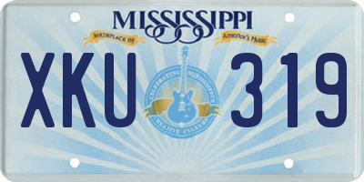 MS license plate XKU319