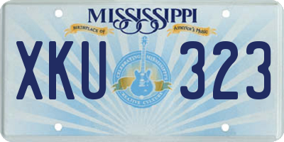MS license plate XKU323