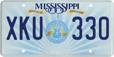 MS license plate XKU330