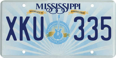 MS license plate XKU335