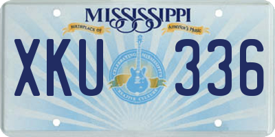 MS license plate XKU336