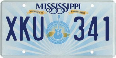 MS license plate XKU341
