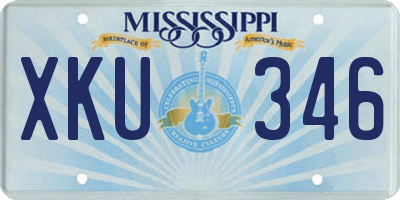 MS license plate XKU346