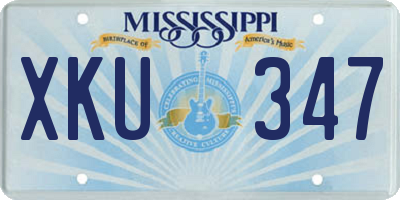 MS license plate XKU347