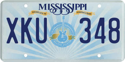 MS license plate XKU348