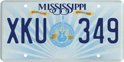 MS license plate XKU349