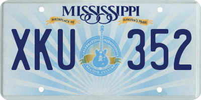 MS license plate XKU352