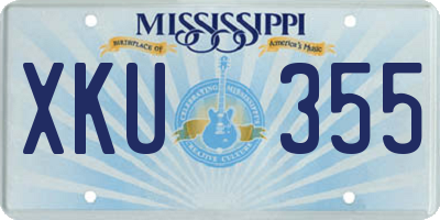 MS license plate XKU355