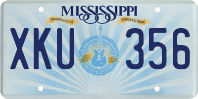 MS license plate XKU356