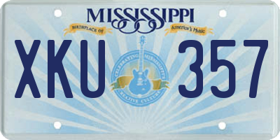 MS license plate XKU357