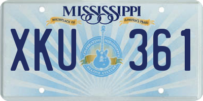 MS license plate XKU361
