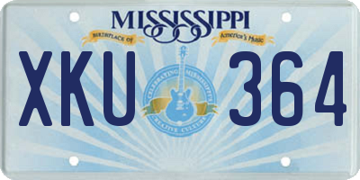 MS license plate XKU364