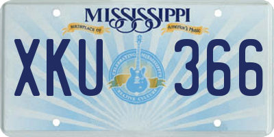 MS license plate XKU366