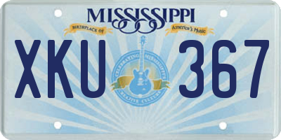 MS license plate XKU367