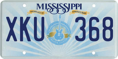 MS license plate XKU368
