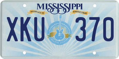 MS license plate XKU370