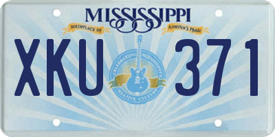 MS license plate XKU371