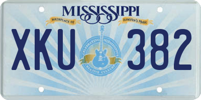 MS license plate XKU382