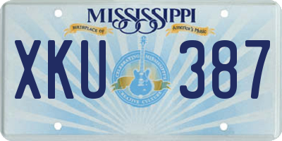 MS license plate XKU387