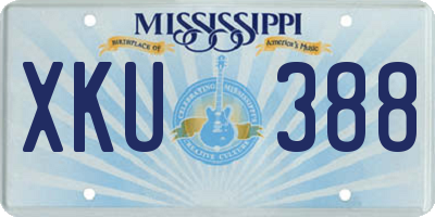 MS license plate XKU388