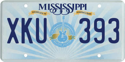 MS license plate XKU393