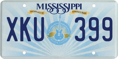 MS license plate XKU399