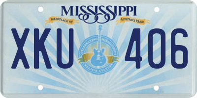 MS license plate XKU406