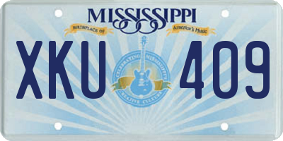 MS license plate XKU409