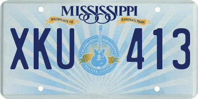 MS license plate XKU413