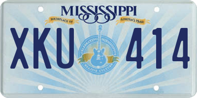 MS license plate XKU414