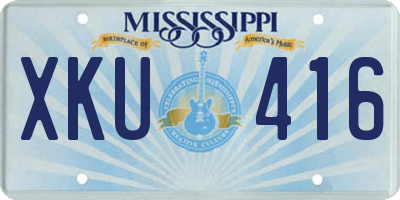 MS license plate XKU416
