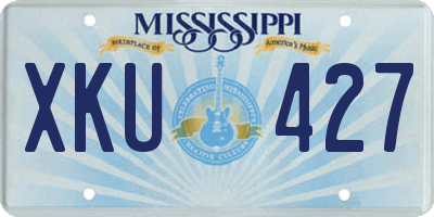 MS license plate XKU427
