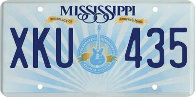 MS license plate XKU435
