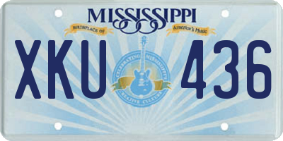 MS license plate XKU436