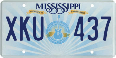 MS license plate XKU437
