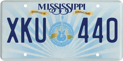 MS license plate XKU440
