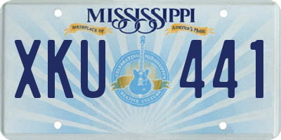 MS license plate XKU441
