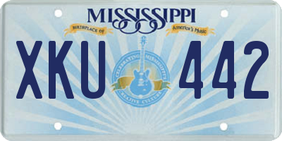 MS license plate XKU442