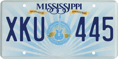 MS license plate XKU445