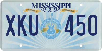 MS license plate XKU450