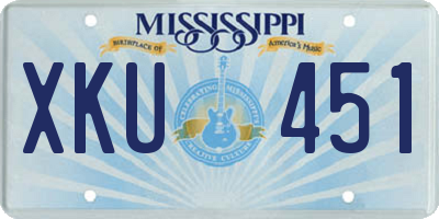 MS license plate XKU451