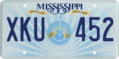 MS license plate XKU452